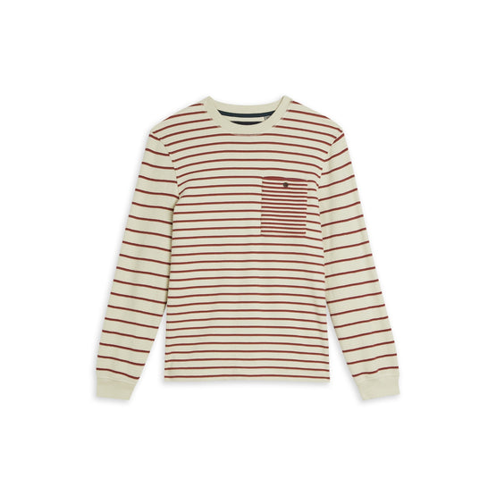 Men Mmb-Koncall-Ls Striped Lightweight Sweat - White-Grey