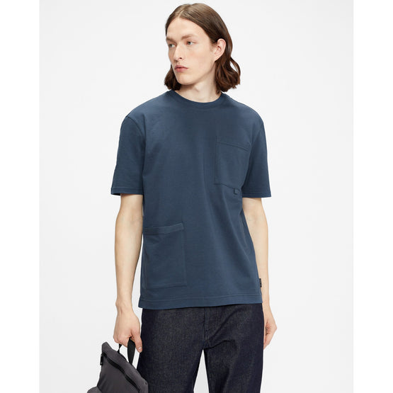 Men Mmb-Famtime-Ss Multi Pocket Tshirt - Dk-Grey