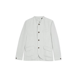 Men Mmj-Radioj-Nerhu Collar Herringbone Workwear Blazer - Natural