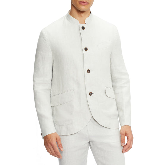 Men Mmj-Radioj-Nerhu Collar Herringbone Workwear Blazer - Natural