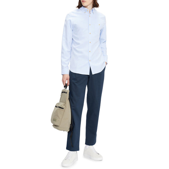 Men Mmt-Talkin-Pleated Herringbone Trouser - Navy