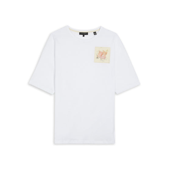 Men Mmb-Nofan-Ss Embroidered Logo T-Shirt - White