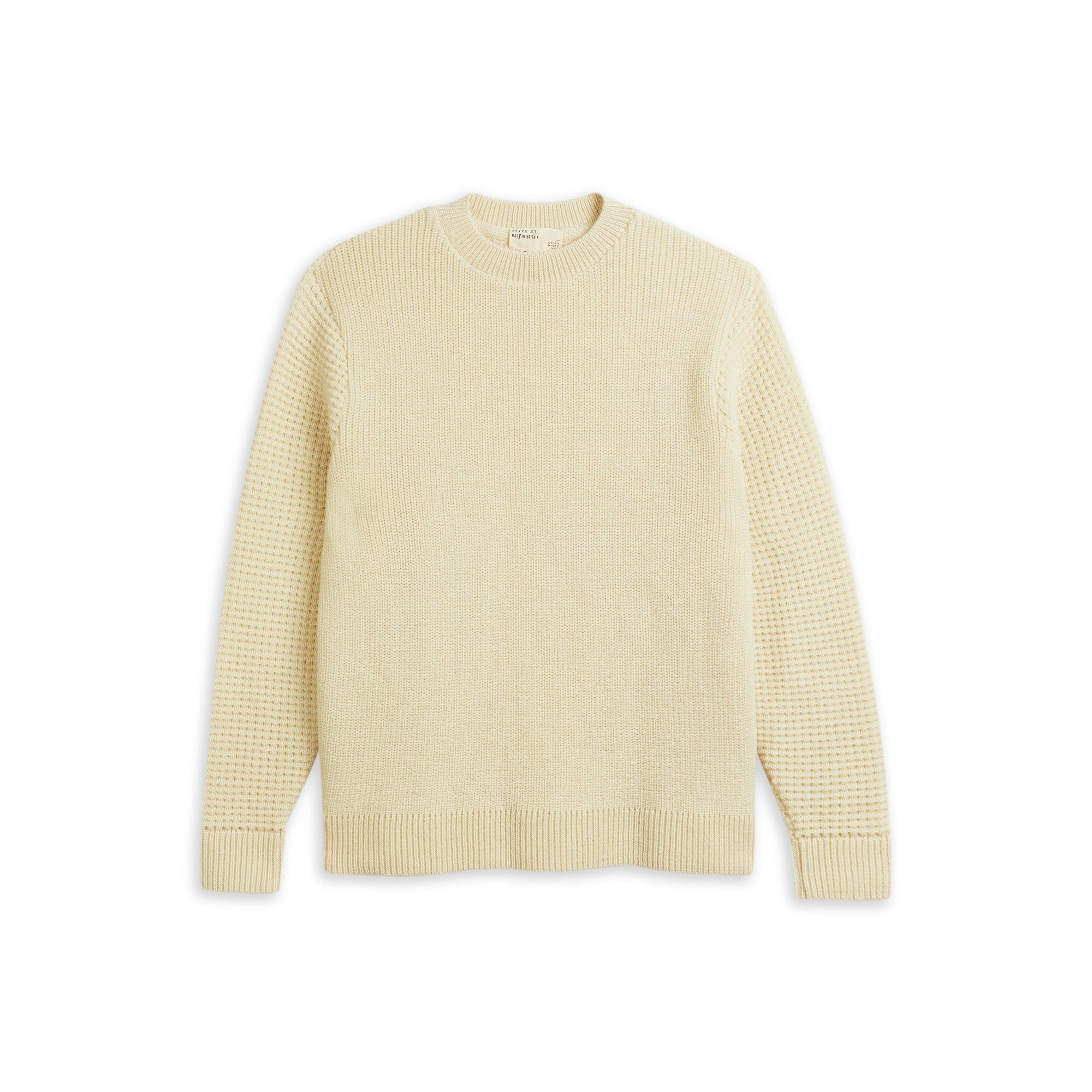 Men Mmk-Stretam-Mib Ls Stitch Mix Crew Jumper - White