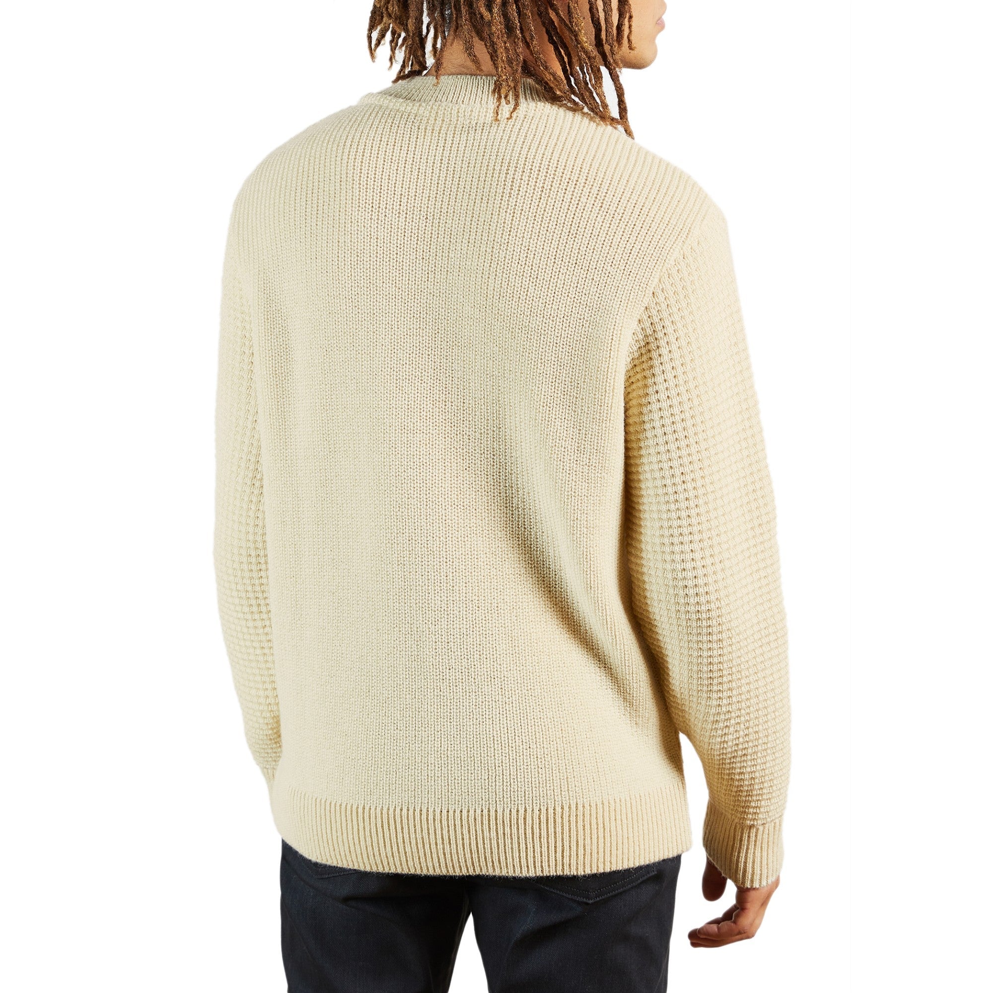 Men Mmk-Stretam-Mib Ls Stitch Mix Crew Jumper - White