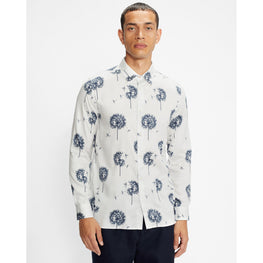 Men Mma-Golstar-Ls Dandelion Print Shirt - White