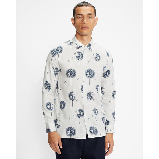 Men Mma-Golstar-Ls Dandelion Print Shirt - White