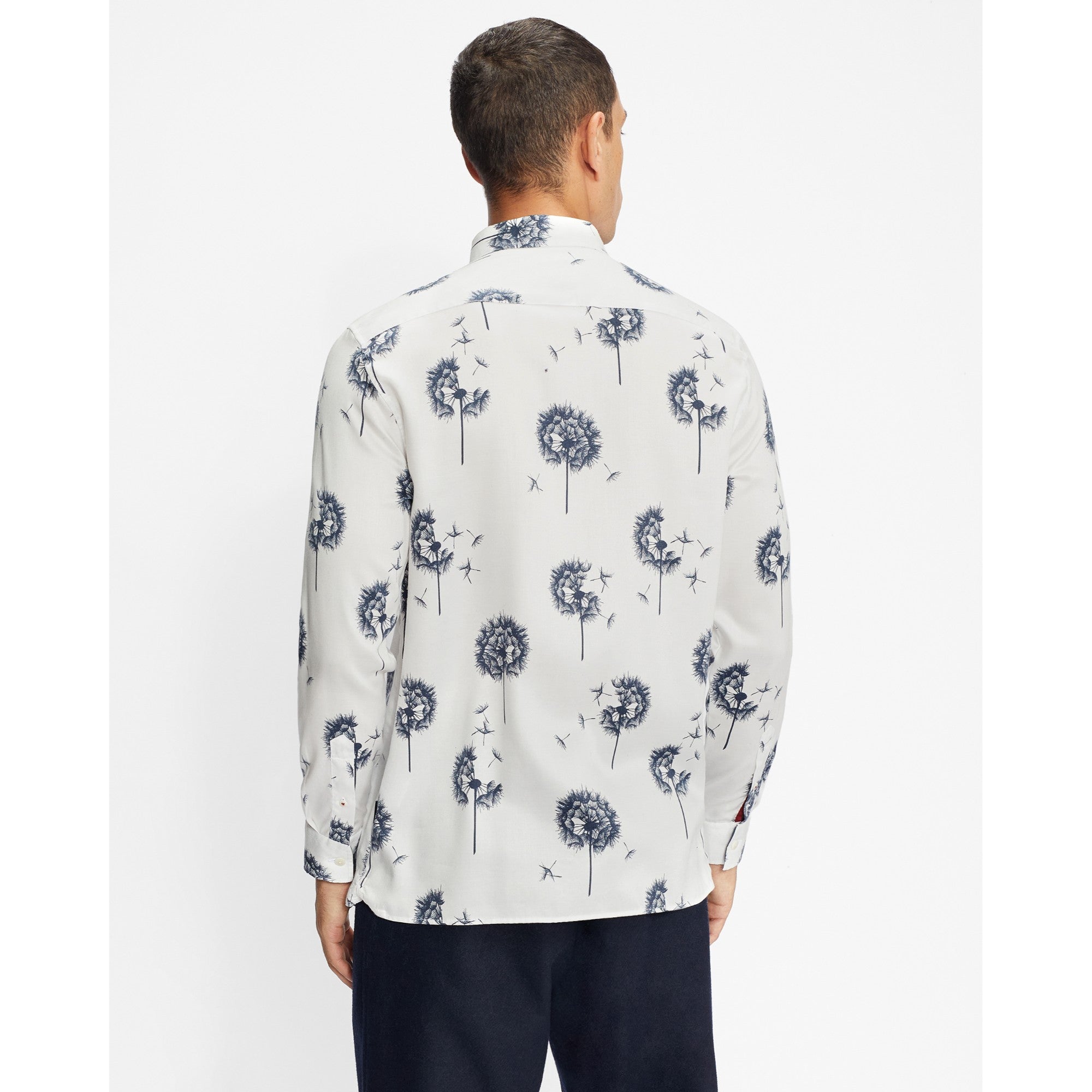 Men Mma-Golstar-Ls Dandelion Print Shirt - White