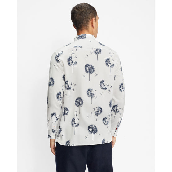 Men Mma-Golstar-Ls Dandelion Print Shirt - White