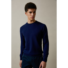 Men Mmk-Hammati-Texture Long Sleeve T-Shirt - Dk-Blue