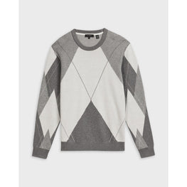 Men Mmk-Avebury-Ls Diamond Crew Neck - Grey