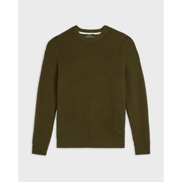 Men Mmk-Brock-Ls Textured Crew Neck - Khaki