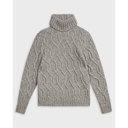 Men Mmk-Rocer-Ls Chunky Roll Neck - Grey