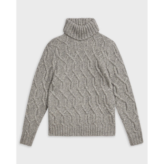 Men Mmk-Rocer-Ls Chunky Roll Neck - Grey