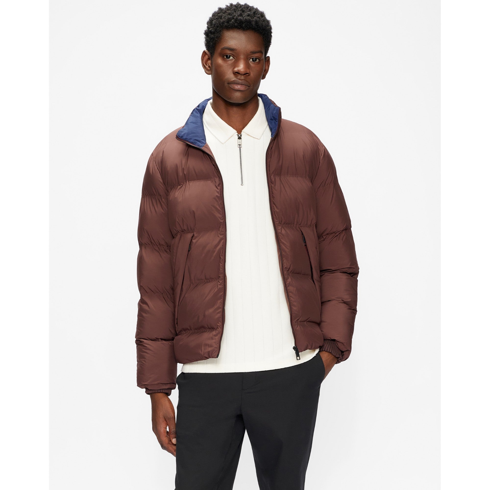 Men Mmo-Gravty-Heavy Wadded Coat - Purple