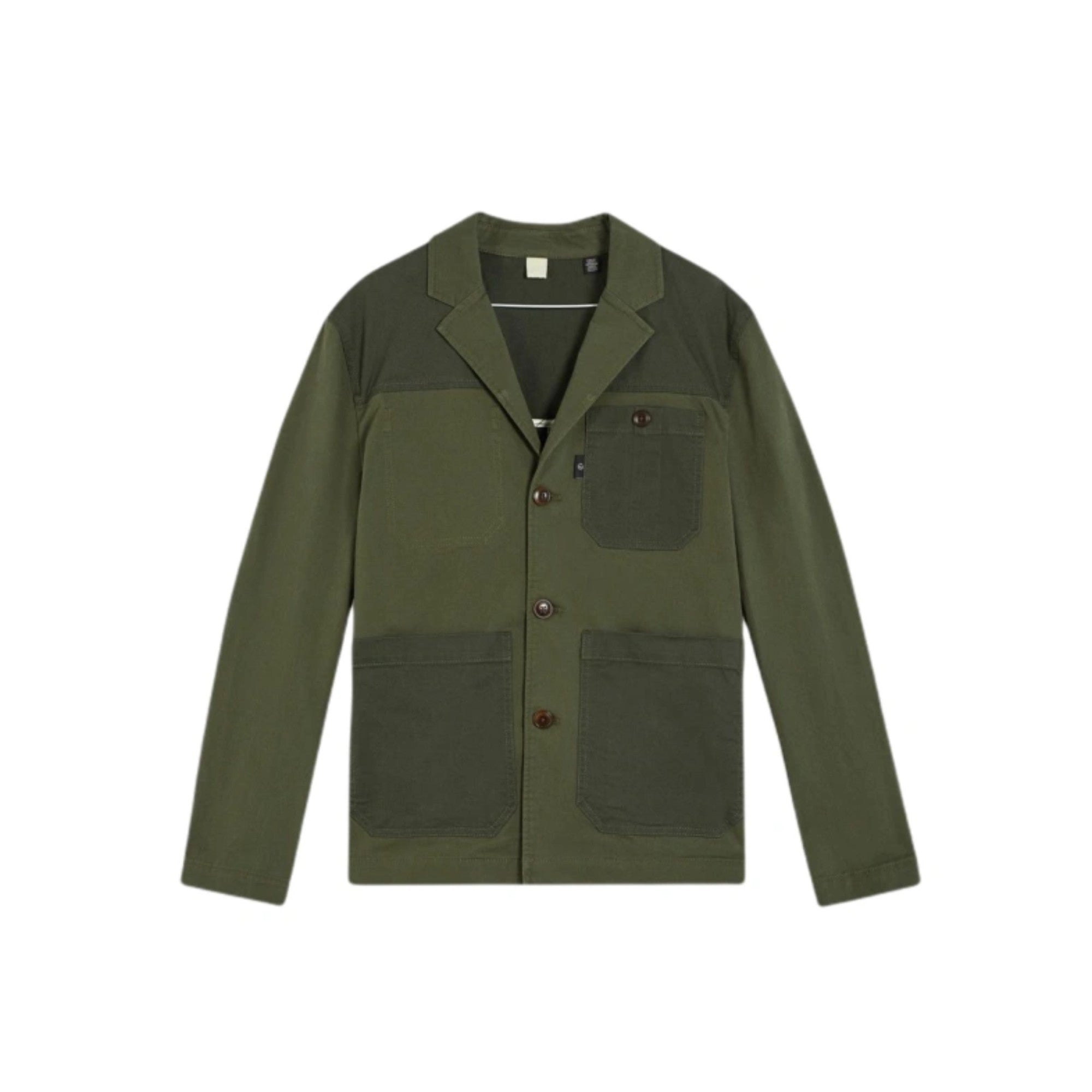 Men Mmj-Skylai-Tonal Colour Blocked Blazer - Dk-Green