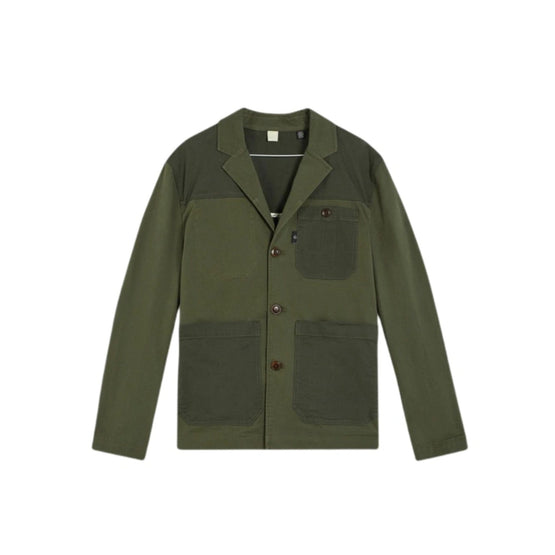 Men Mmj-Skylai-Tonal Colour Blocked Blazer - Dk-Green