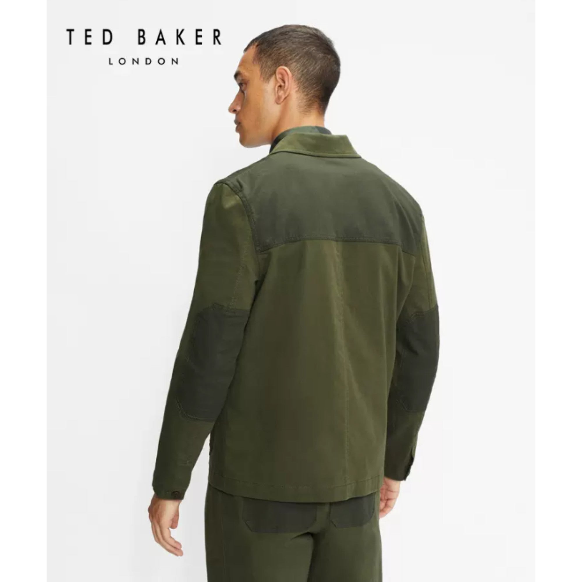 Men Mmj-Skylai-Tonal Colour Blocked Blazer - Dk-Green