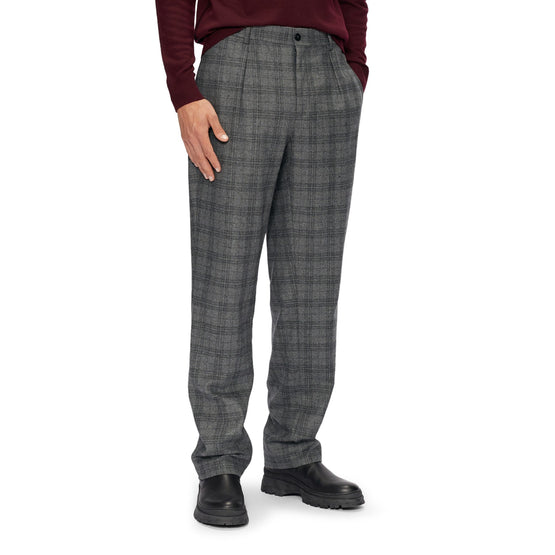Men Mmt-Hopdart-Franklin Fit Check Trouser - Grey