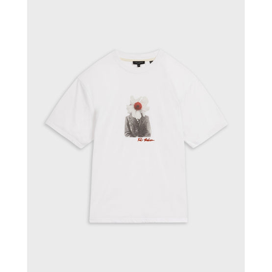 Men Mmb-Pottin-Ss Oversized Graphic T - White