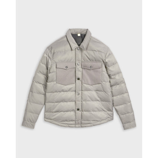 Men Mmo-Velosty-Quilted Overshirt - Dk-Grey
