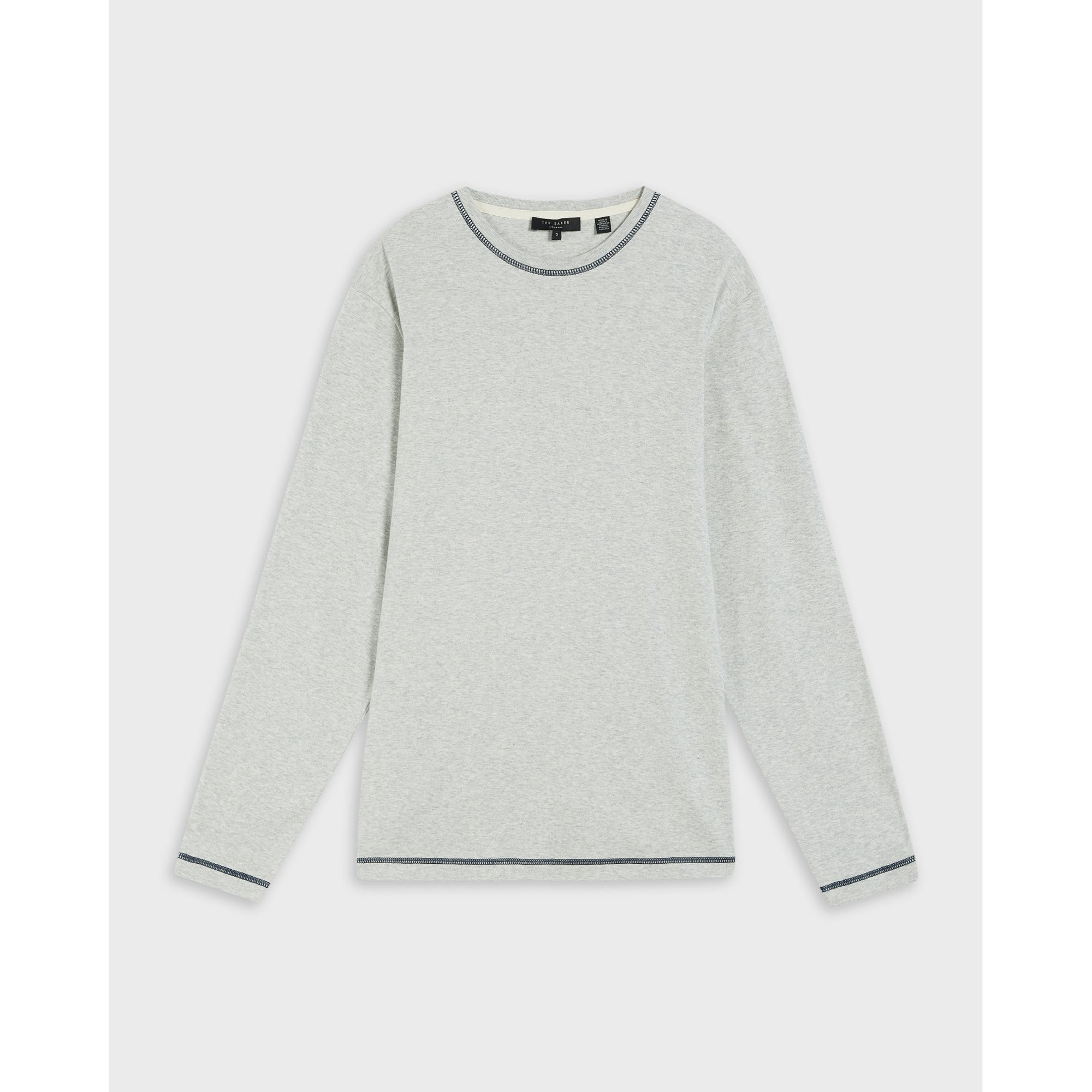 Men Mmb-Laga-Ls T-Shirt With Contrast Stitch - Grey-Marl