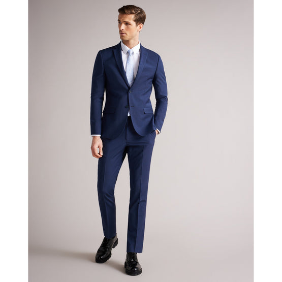 Men Mps-Sinjjs-Slim Fit Plain Suit Jacket - Dk-Blue