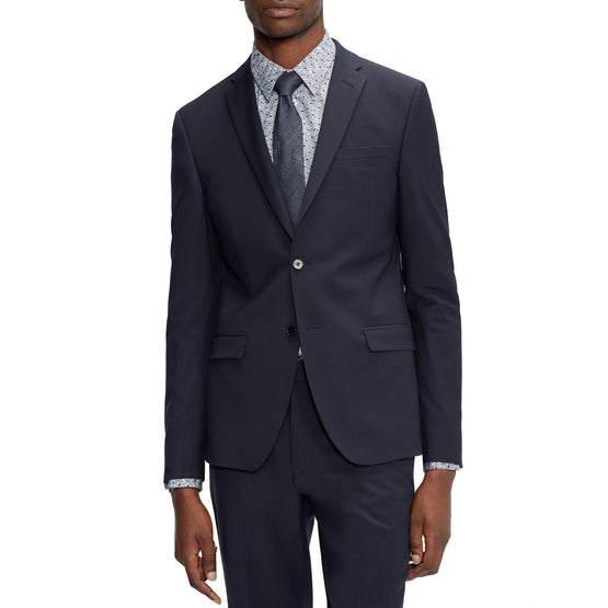 Men Mps-Pilosjs-Slim Fit Plain Suit Jacket - Navy