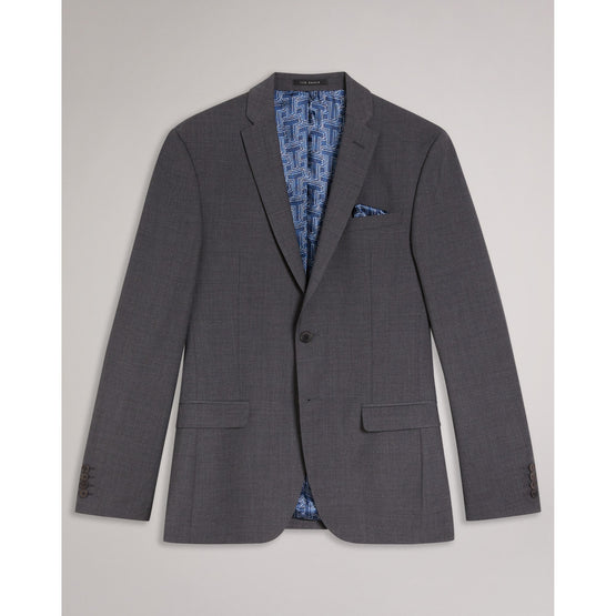 Men Mps-Veriajs-Slim Fit Plain Suit Jacket - Charcoal
