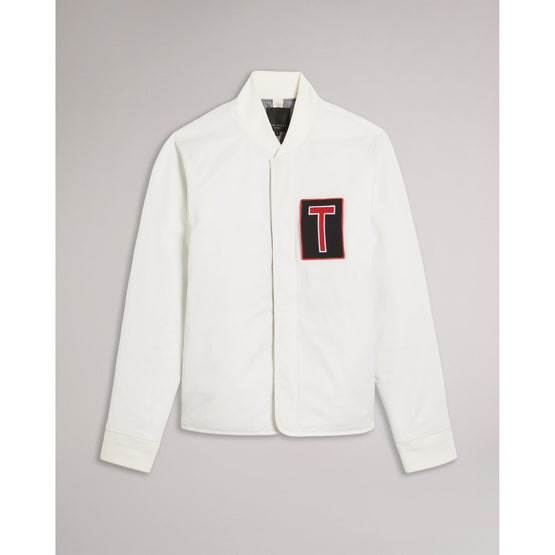 Men Mmo-Eagley-Wadded Jacket With Patch - White