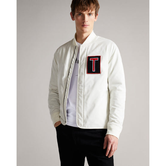 Men Mmo-Eagley-Wadded Jacket With Patch - White
