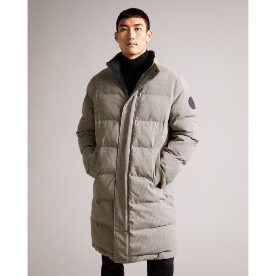 Men Mmo-Earlish-Reversible Wadded Funnel Neck Coat - Black