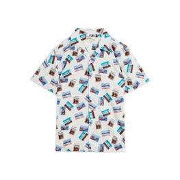 Men Mma-Chocka-Mib Ss Revere Postcard Shirt - White