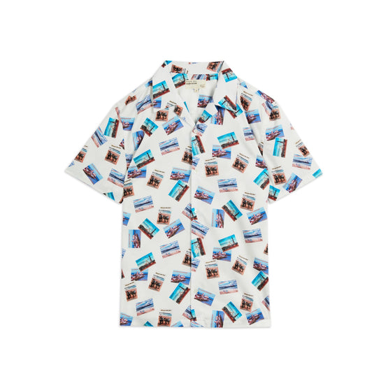 Men Mma-Chocka-Mib Ss Revere Postcard Shirt - White