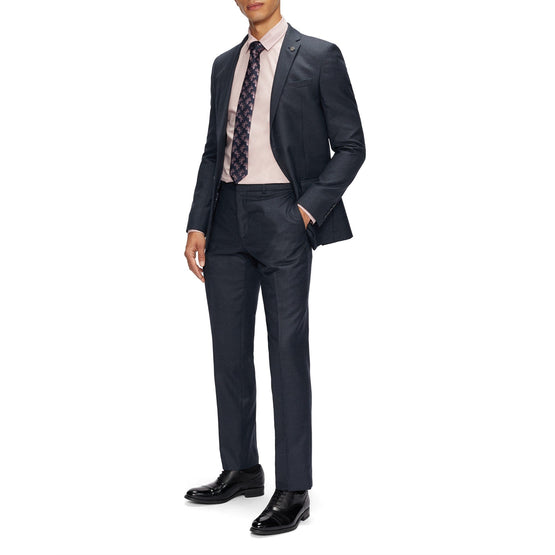 Men Mps-Ardents-Slim Fit Textured Suit Trouser - Navy