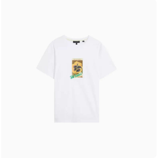 Men Mmb-Abchrch-Ss Flower Graphic T-Shirt - White