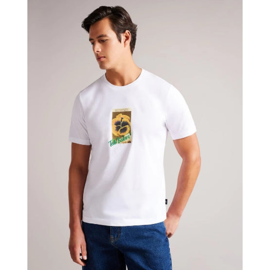 Men Mmb-Abchrch-Ss Flower Graphic T-Shirt - White
