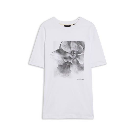Men Mmb-Huttonn-Ss Flower Printed T-Shirt - White