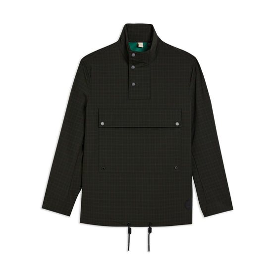 Men Mmo-Dafen-Checked Overhead Funnel Neck - Khaki