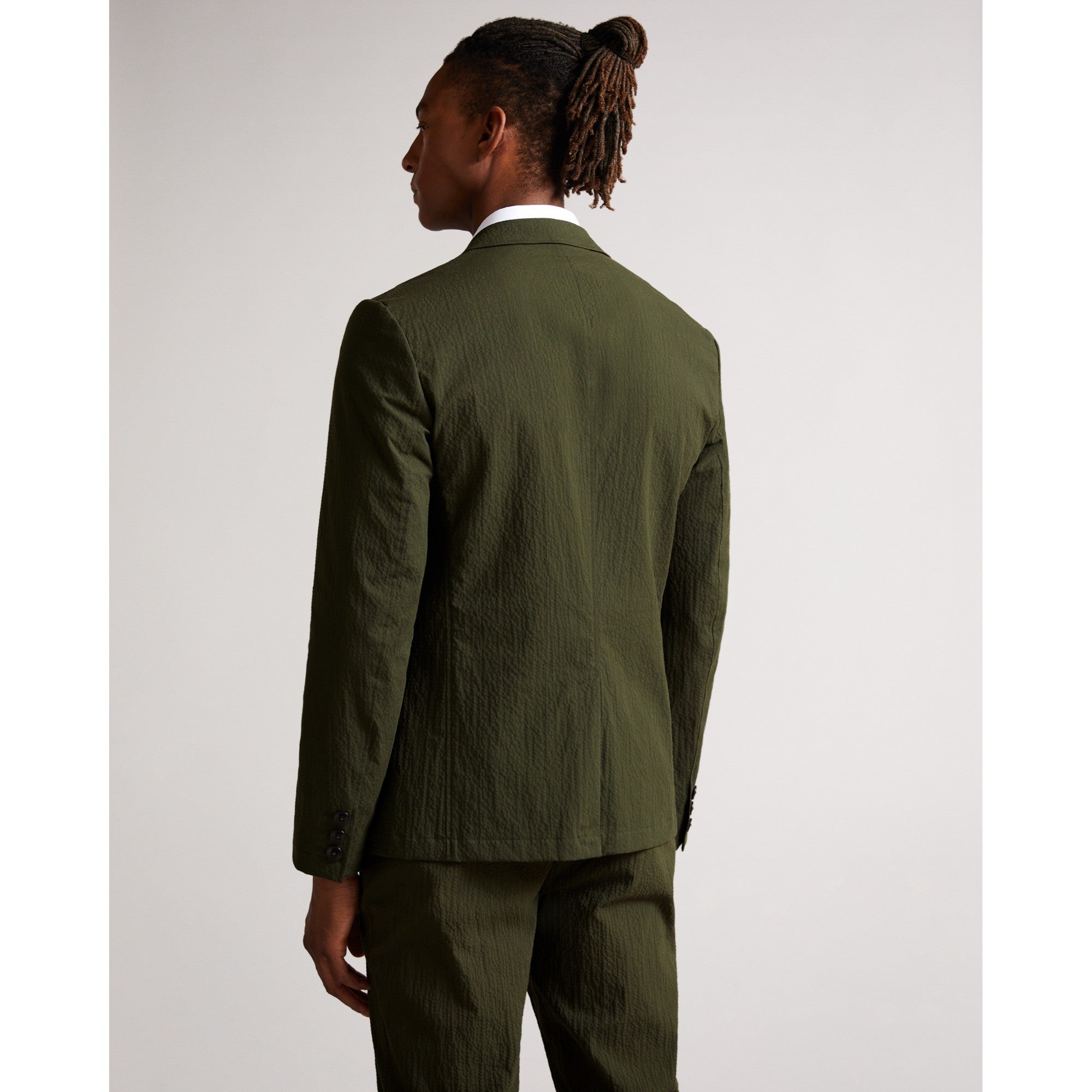 Men Mmj-Hanham-Seersucker Blazer - Khaki