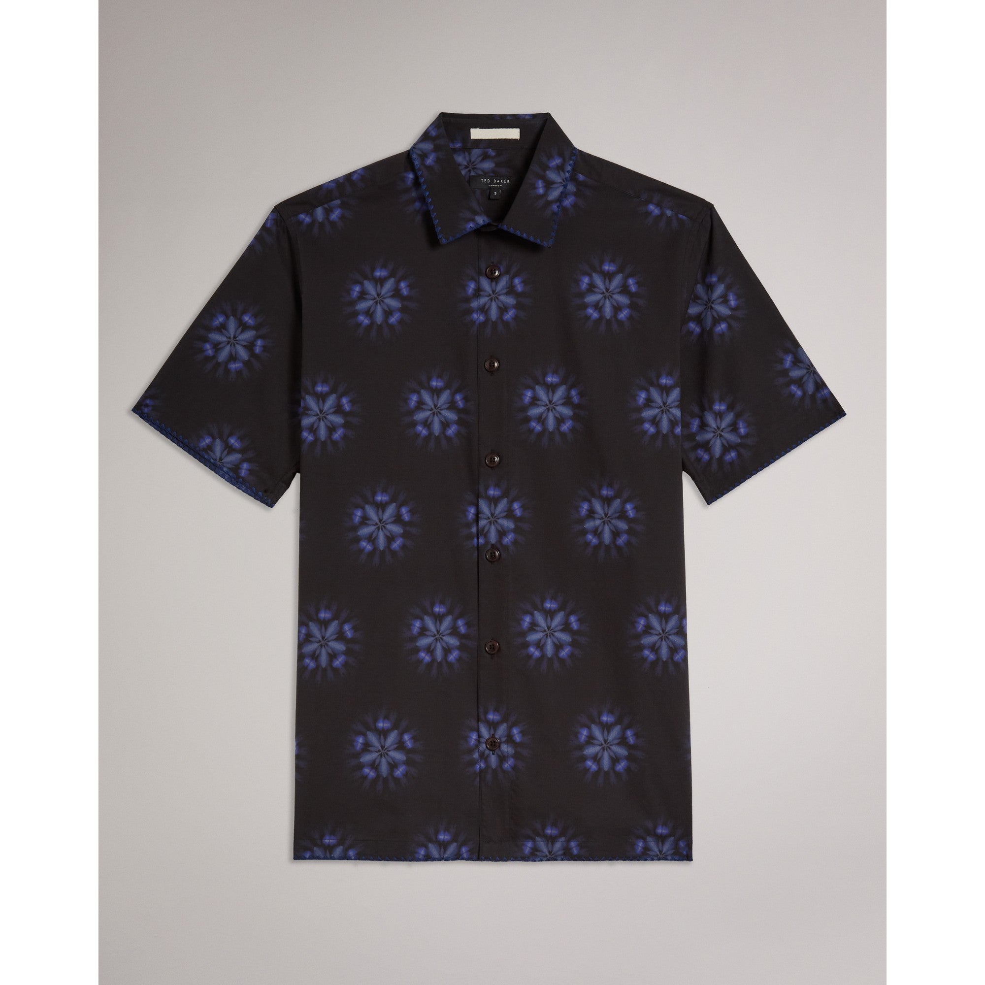 Men Mma-Paden-Ss Floral Printed Shirt - Black