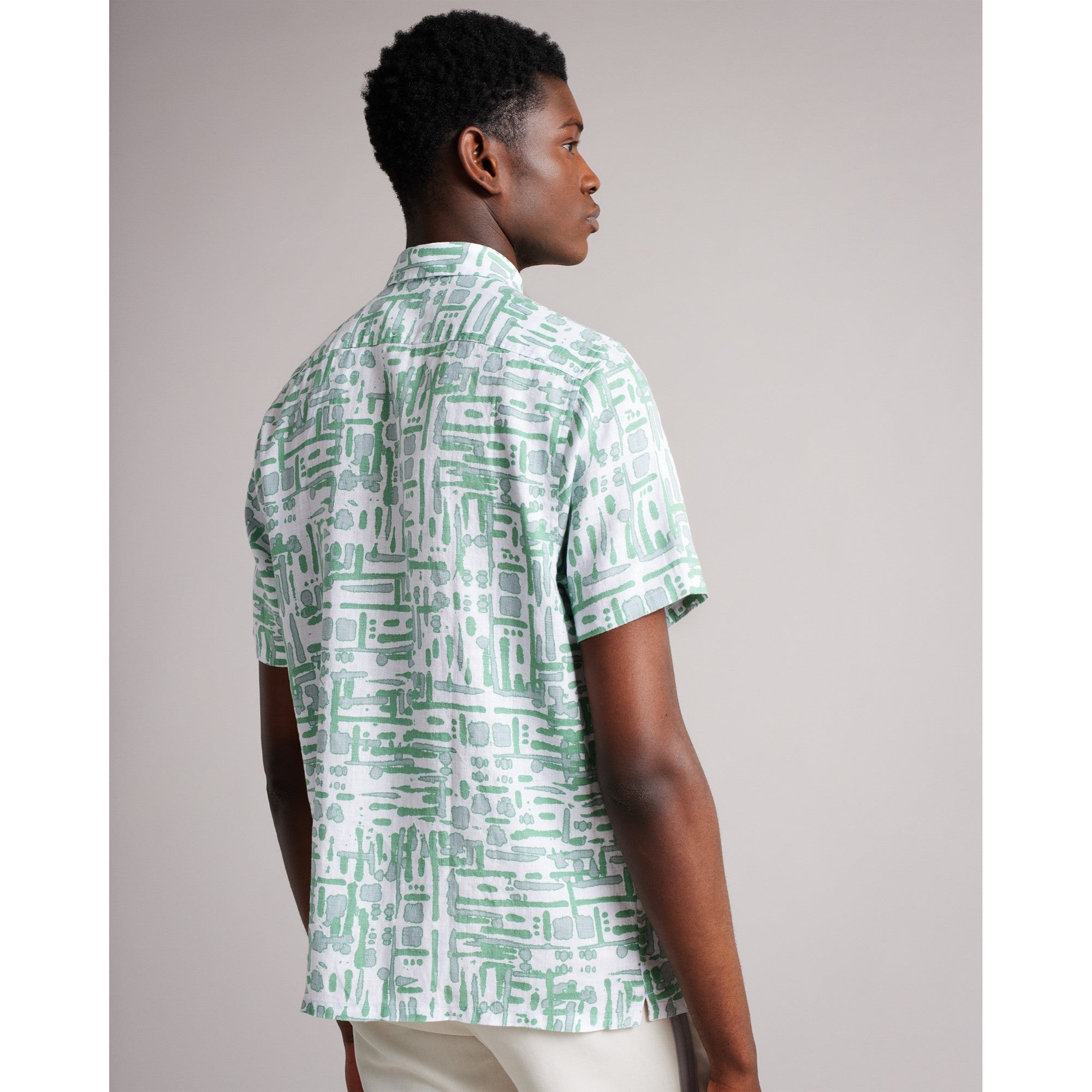 Men Mma-Compter-Ss Revere Printed Shirt - Green