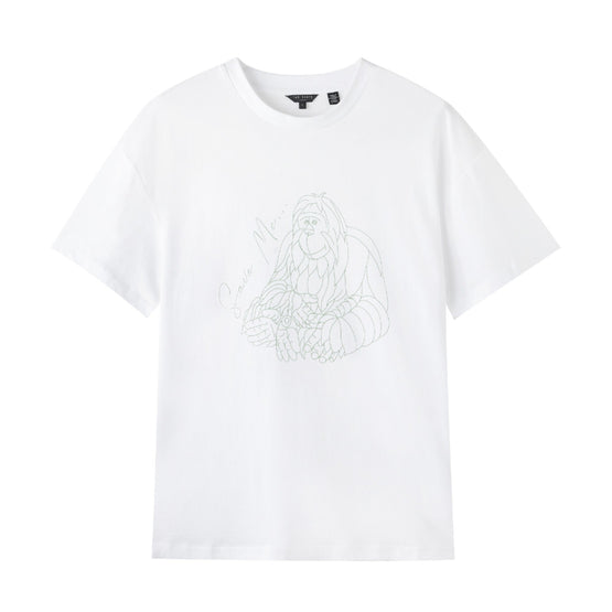 Men Mmb-Wandwa-Short Sleeve Box Fit Graphic T-Shirt - White