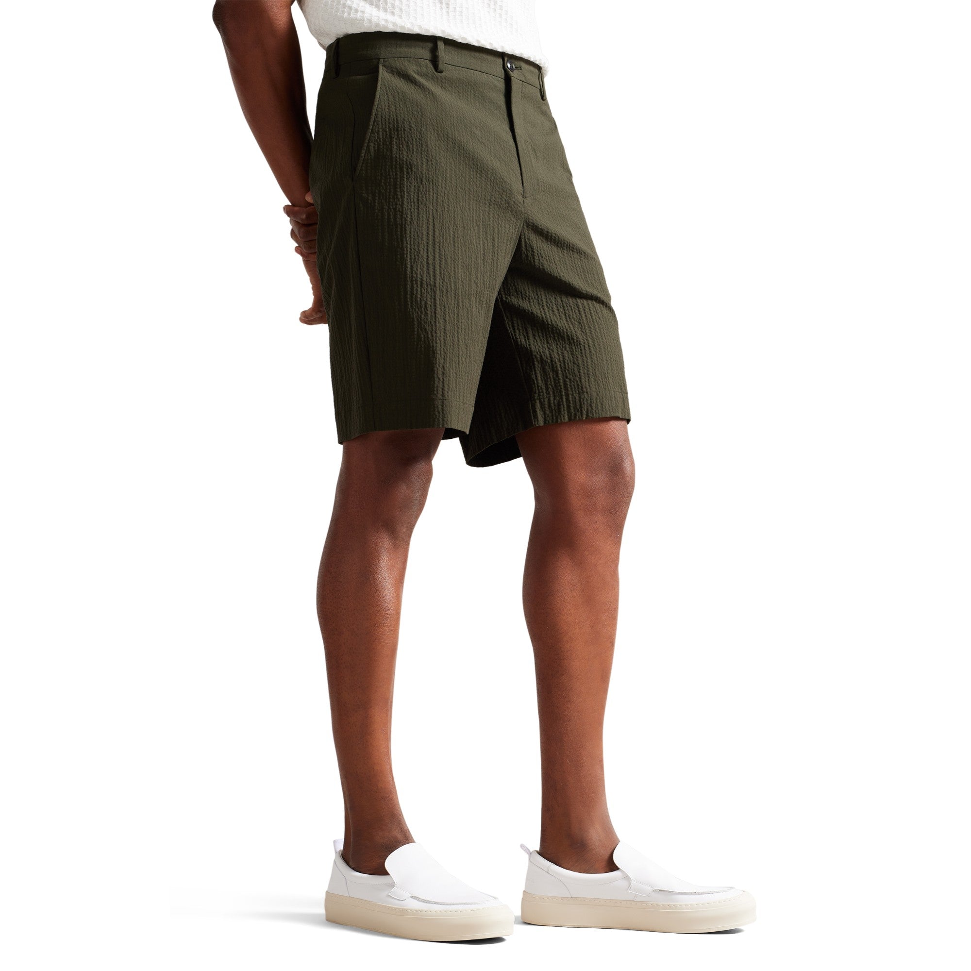 Men Mms-Keelby-Seersucker Short - Khaki