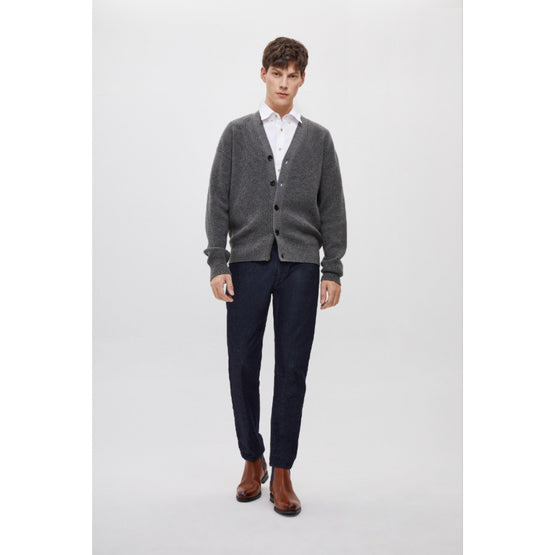 Men Mmk-Thymee-Relaxed Fit Cardigan - Dk-Grey