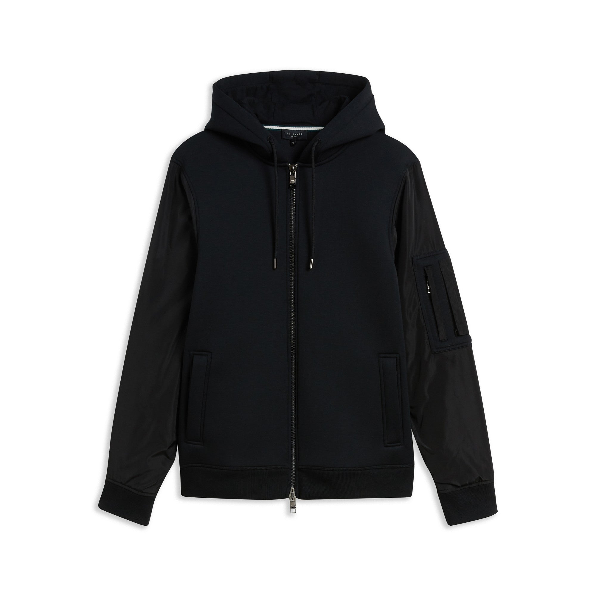 Men Mmb-Easter-Ls Zip Through Hooded Bomber - Black