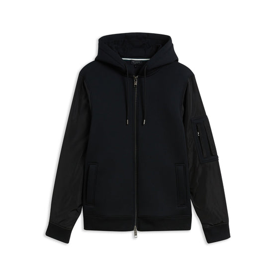 Men Mmb-Easter-Ls Zip Through Hooded Bomber - Black