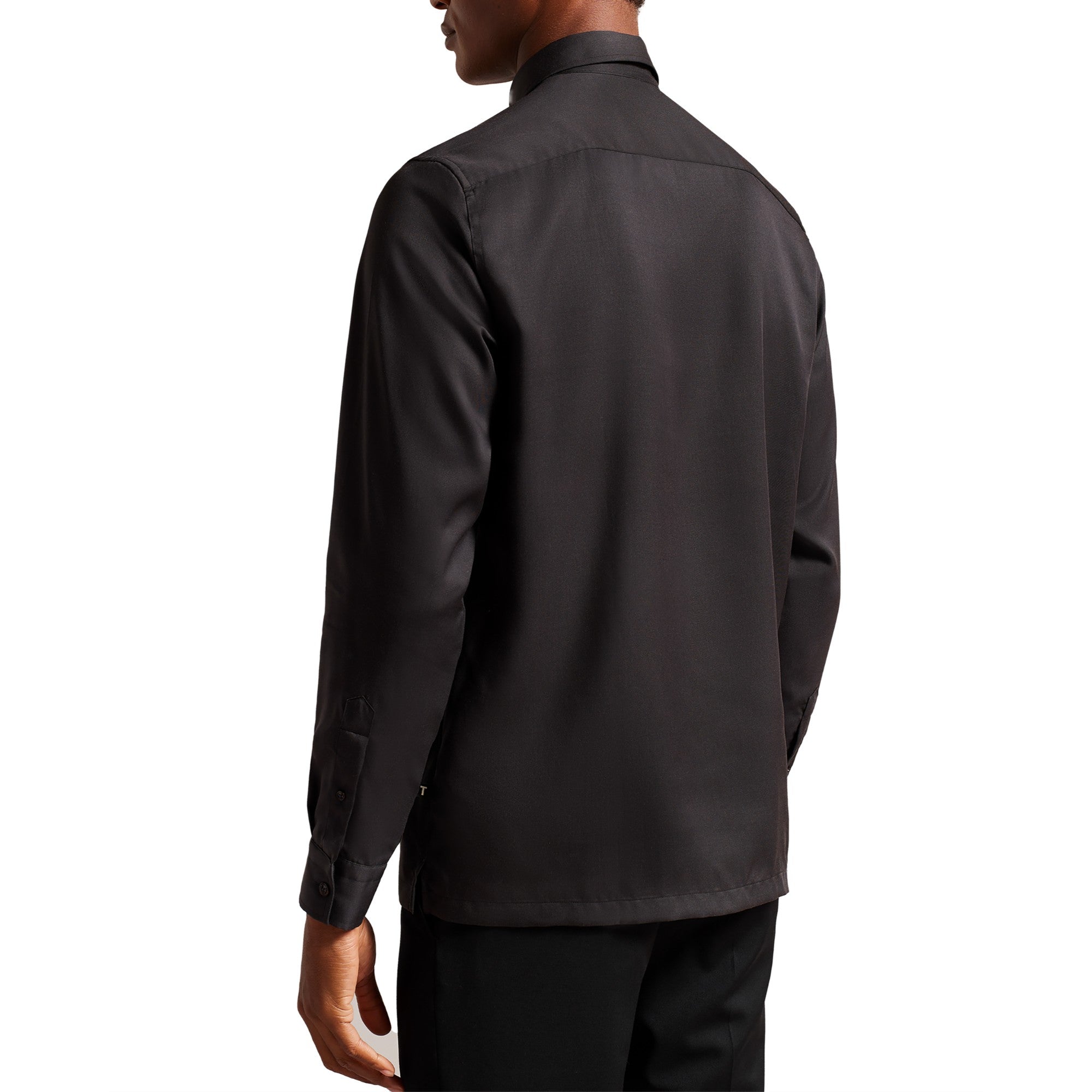 Men Mma-Hemley-Ls Placement Rose Print Shirt - Black