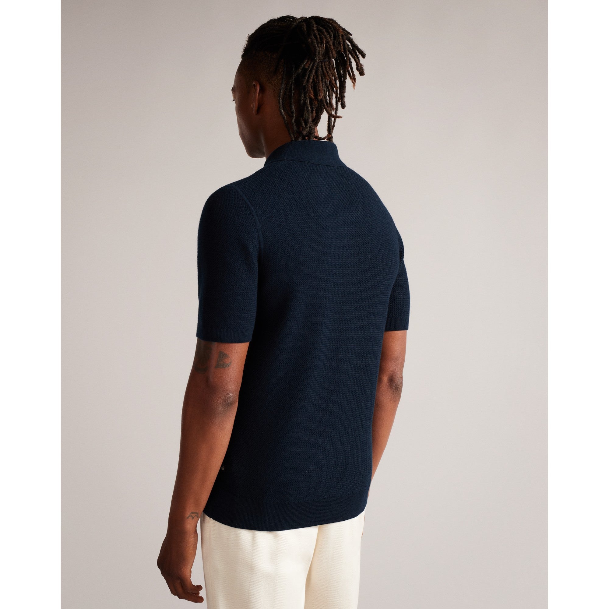 Men Mmk-Imago-Ss Regular Knitted Polo - Navy
