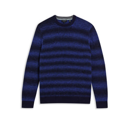 Men Mmk-Abulti-Ls Regular Striped Crew Neck - Blue