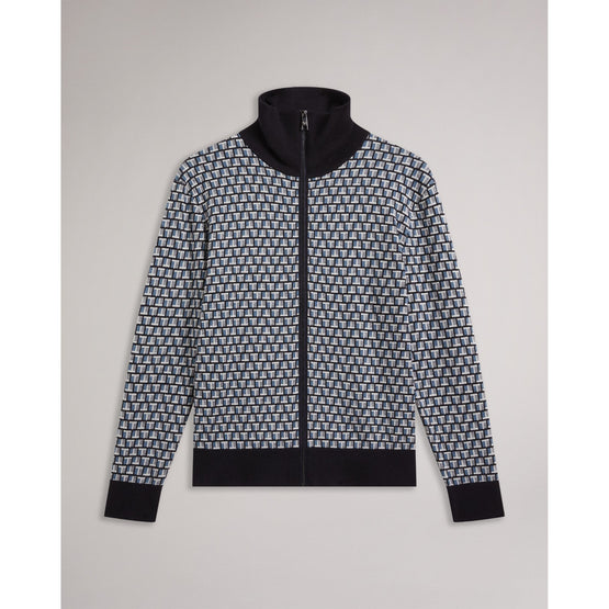 Men Mmk-Teeflow-Ls Regular Zip Through Knit - Blue